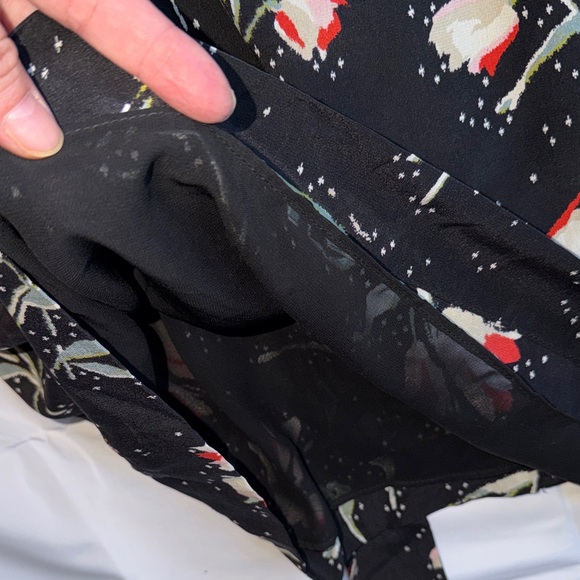 Rebecca Taylor Black Dress with Floral Accents - Picture 9 of 9